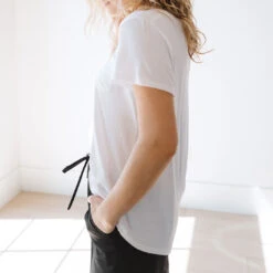 Basic Tee, White -Albionfit Store 369A5174