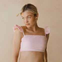 Ballet Pink Bella Crop Top -Albionfit Store 369A5207final fe2053de 1c04 4f0a 800e fa5c798866da