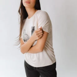 Paris Tee, Cream -Albionfit Store 369A5272final