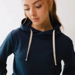 Intention Hoodie, Navy -Albionfit Store 369A5848final 1