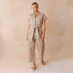 City Jumpsuit, Brown Canvas -Albionfit Store 369A6279
