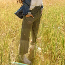 Audrey Wide Leg Pants, Sage -Albionfit Store 369A6565final