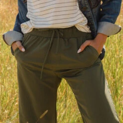 Audrey Wide Leg Pants, Sage -Albionfit Store 369A6591final