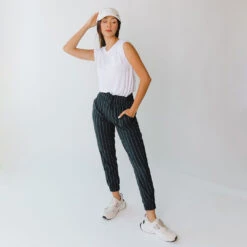 Destination Joggers, Navy Pinstripe -Albionfit Store 369A6668final 1