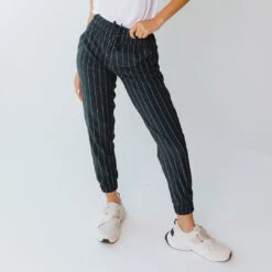 Destination Joggers, Navy Pinstripe -Albionfit Store 369A6670final