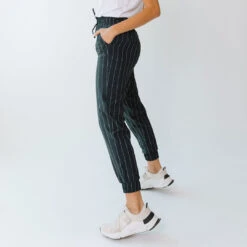 Destination Joggers, Navy Pinstripe