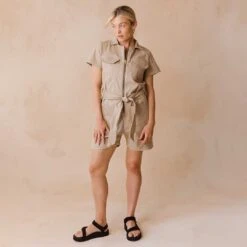City Romper, Brown Canvas -Albionfit Store 369A6760