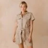 City Romper, Brown Canvas -Albionfit Store 369A6769