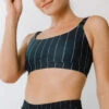 Momentum Bra, Navy Pinstripe -Albionfit Store 369A6930final 1