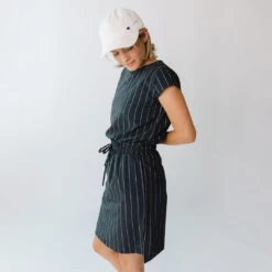 Navy Pinstripe Going Places Dress -Albionfit Store 369A7059final 976bc3a7 27cc 4878 8099 a0bde014a79b 1