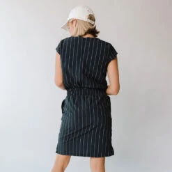 Navy Pinstripe Going Places Dress -Albionfit Store 369A7072final e4f0d561 8983 4ecf 9802 a91cb765ff29 1