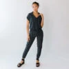 Navy Pinstripe Collar Jumpsuit 1 Navy Pinstripe Collar Jumpsuit -Albionfit Store 369A7106final