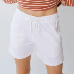 Boyfriend Shorts, White