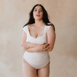 Ivory Off Shoulder One-Piece -Albionfit Store 369A7354final