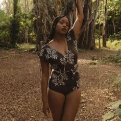 The Cape One-Piece, Chocolate Fern -Albionfit Store 369A7376final