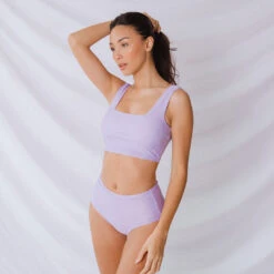 Periwinkle High-Waisted Bottoms -Albionfit Store 369A7428final