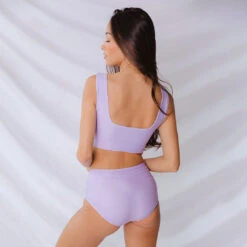 Periwinkle High-Waisted Bottoms -Albionfit Store 369A7446final