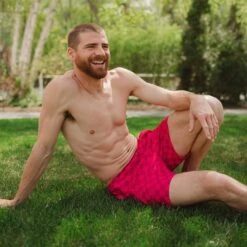 Wind And Sea Shorts 5" Inseam, Magenta Check -Albionfit Store 369A7676final 1