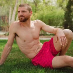 Wind And Sea Shorts 5" Inseam, Magenta Check -Albionfit Store 369A7686final 1