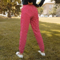 Destination Joggers, Red Gingham -Albionfit Store 369A7776final 1