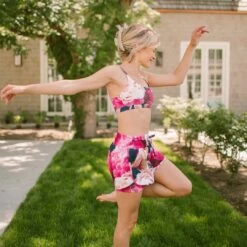 Peony Lunge Shorts -Albionfit Store 369A7815final 1