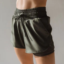 Lunge Shorts, Olive -Albionfit Store 369A8228finnal