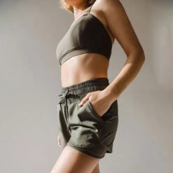 Lunge Shorts, Olive -Albionfit Store 369A8232finnal