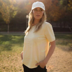 Boyfriend Tee, Yellow -Albionfit Store 369A8237