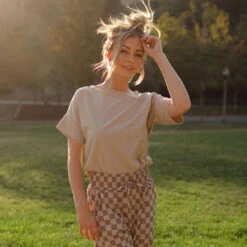 Boss Crop Tee, Cobblestone -Albionfit Store 369A8322final