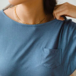 Relaxed Tee, Blue Denim 15 Relaxed Tee, Blue Denim -Albionfit Store 369A8330final 1