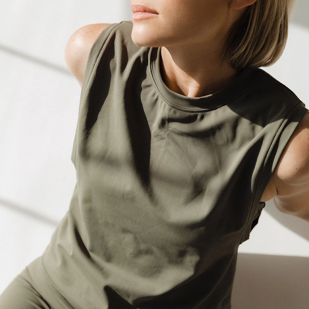 Venus Tank, Olive 4 Venus Tank, Olive - Image 2