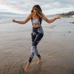 Intention Compression High-Waisted Leggings, Antigua Slate -Albionfit Store 369A8584final