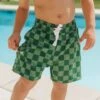 Green Check Jr. Swim Trunks -Albionfit Store 369A8640final 1