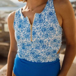 Bombshell Maillot, Mykonos Blue -Albionfit Store 369A9015final