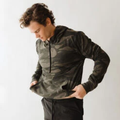 Men's Hoodie, Green Camo -Albionfit Store 369A9135final