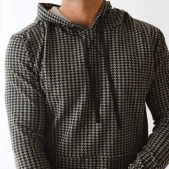 Men's Hoodie, Houndstooth -Albionfit Store 369A9205final