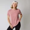 Boyfriend Tee, Mauve/Ivory -Albionfit Store 369A9412final 1