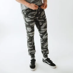 Men's At Ease Joggers, Grey Camo -Albionfit Store 369A9453final