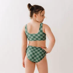 Mini Olivia Two-Piece Set, Green Check -Albionfit Store 369A9486final 1