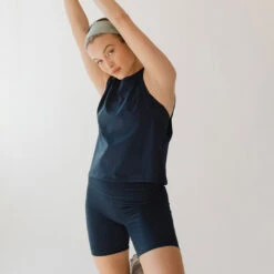 Venus Tank, Navy -Albionfit Store 369A9572final