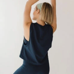 Venus Tank, Navy -Albionfit Store 369A9596final