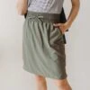 The Away Skirt, Olive -Albionfit Store 369A9604final