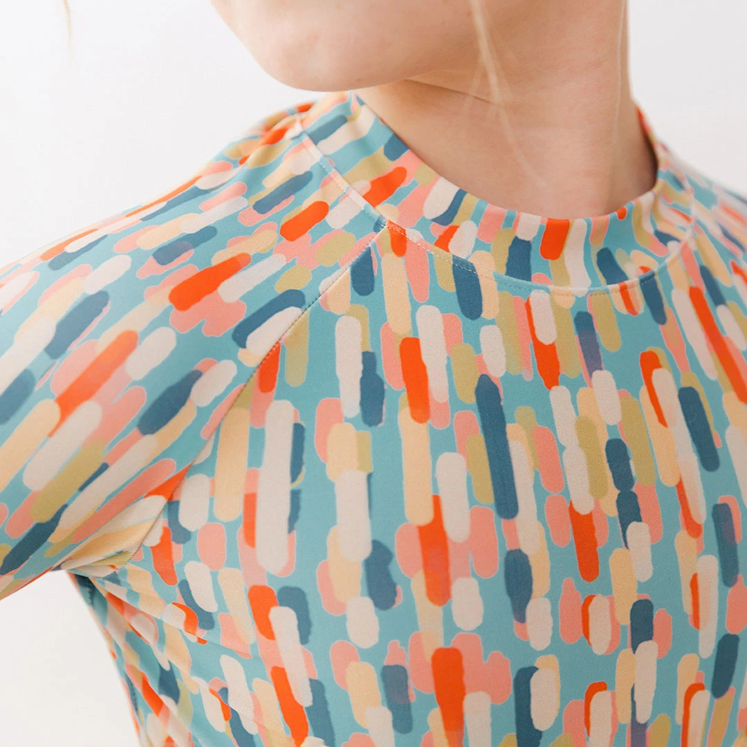 Mini Rash Guard Two-Piece Set, Athens Sunset 6 Mini Rash Guard Two-Piece Set, Athens Sunset - Image 4