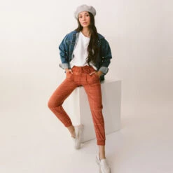 Destination Joggers, Rust Windowpane -Albionfit Store 4 all