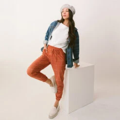 Destination Joggers, Rust Windowpane -Albionfit Store 6 all