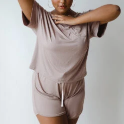 Serenity Shorts, Mocha -Albionfit Store 89A4826 1
