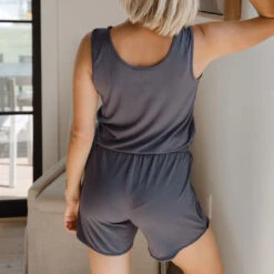 Serenity Tank Romper, Storm -Albionfit Store 89A7323