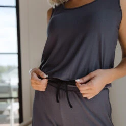Serenity Tank Romper, Storm -Albionfit Store 89A7340