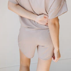 Serenity Shorts, Mocha -Albionfit Store 89A7583 1