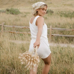 Serenity Tank Romper, Ivory 13 Serenity Tank Romper, Ivory -Albionfit Store 89A9298final 1